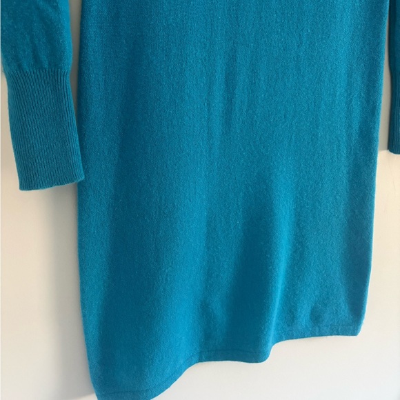 Neiman Marcus 100% Cashmere Bright Blue Sweater Dress Size M - Picture 9 of 13